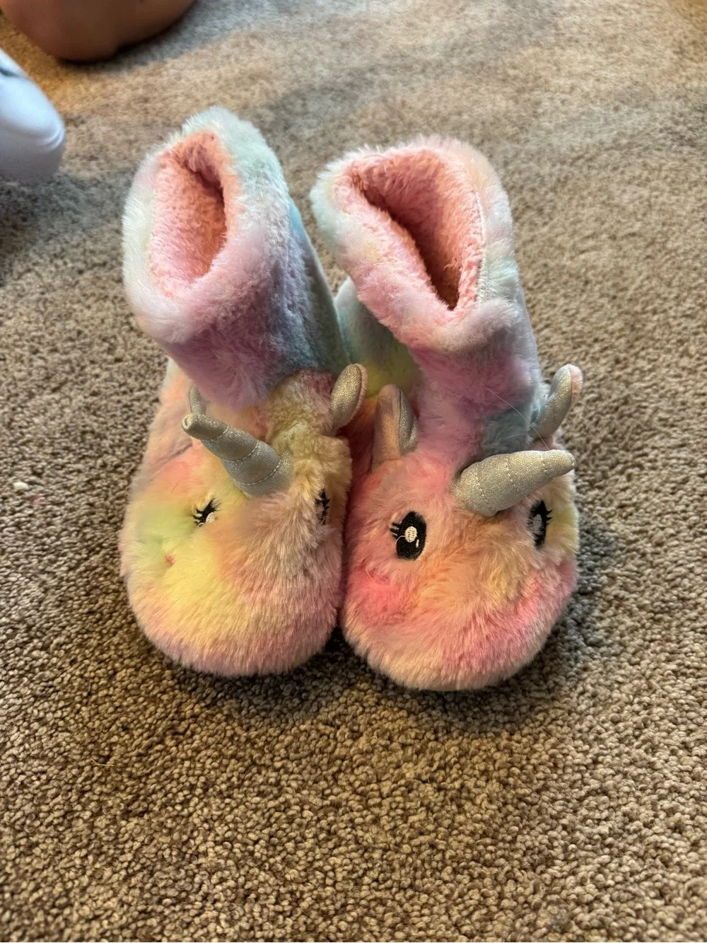 Plush Pastel Unicorn Slipper Boots